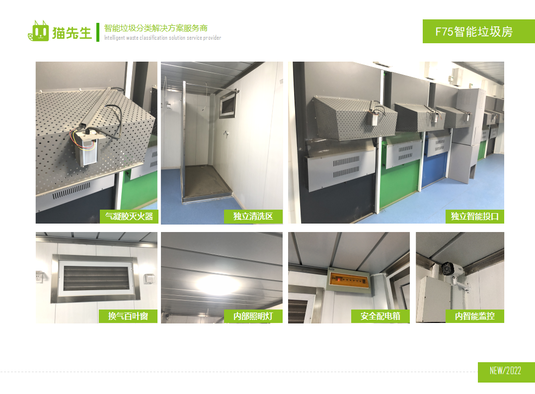 貓先生智能垃圾分類房，定時定點垃圾收集站 ，垃圾房生產(chǎn)廠家