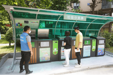 華展貓先生，湖北武漢智能垃圾分類項目，智能垃圾房廠家，垃圾分類亭