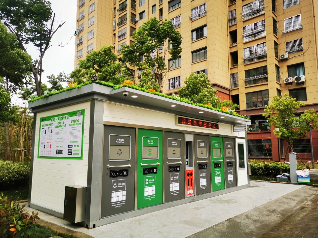 貓先生智能垃圾分類房，定時定點垃圾收集站 ，垃圾房生產廠家